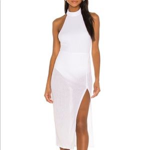 Song of Style white midi dress XS